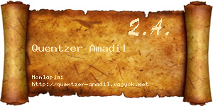 Quentzer Amadil névjegykártya